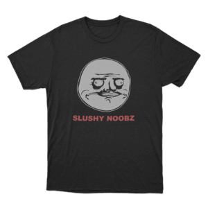 Slushy Noobz Funny Face Unisex T Shirt Black 1