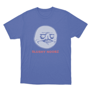 Slushy Noobz Funny Face Unisex T Shirt Blue 1