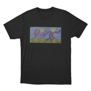 Slushy Noobz Running Abstract Figures Unisex T Shirt Black