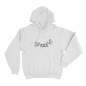 Slushy Noobz Seesaw Duck Cartoon Unisex Hoodie White