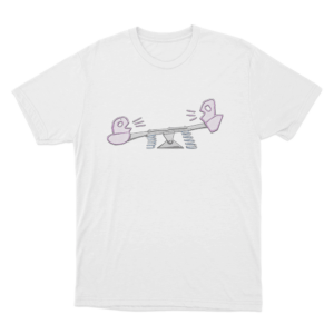 Slushy Noobz Seesaw Duck Cartoon Unisex T Shirt White