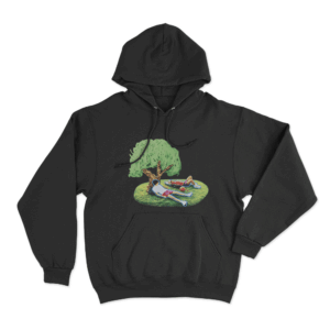 Slushy Noobz Under The Tree Unisex Hoodie Black