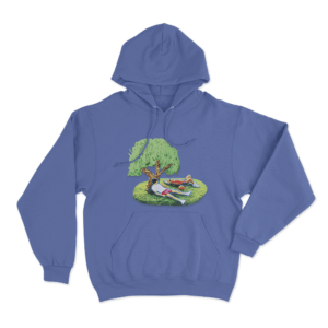 Slushy Noobz Under The Tree Unisex Hoodie Blue